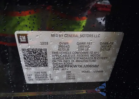 2019 Chevrolet Traverse Ls z USA, uszkodzony, nr VIN 1GNERFKW7KJ206582